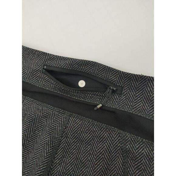 Lululemon Inspire Crop II Leggings Womens 4 Black Herringbone Running Athleisure - Picture 8 of 13